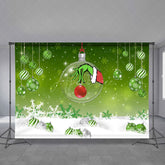 Aperturee - Green Hand Bauble Snowflake Christmas Backdrop